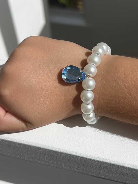 Pearl Blue Gem Bracelet