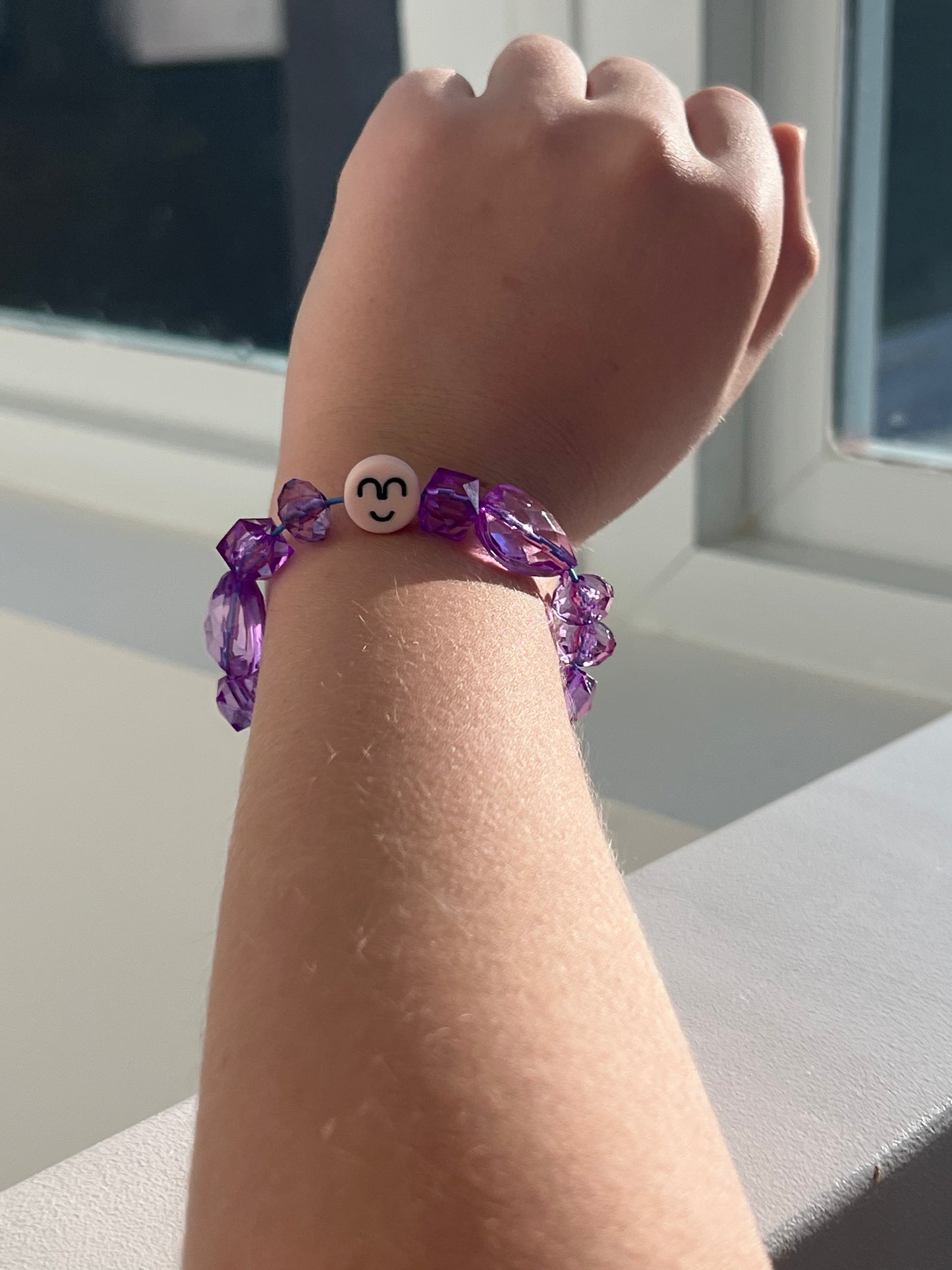 Purple Smiley Bracelet