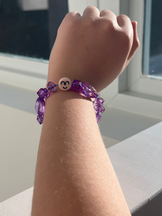 Purple Smiley Bracelet