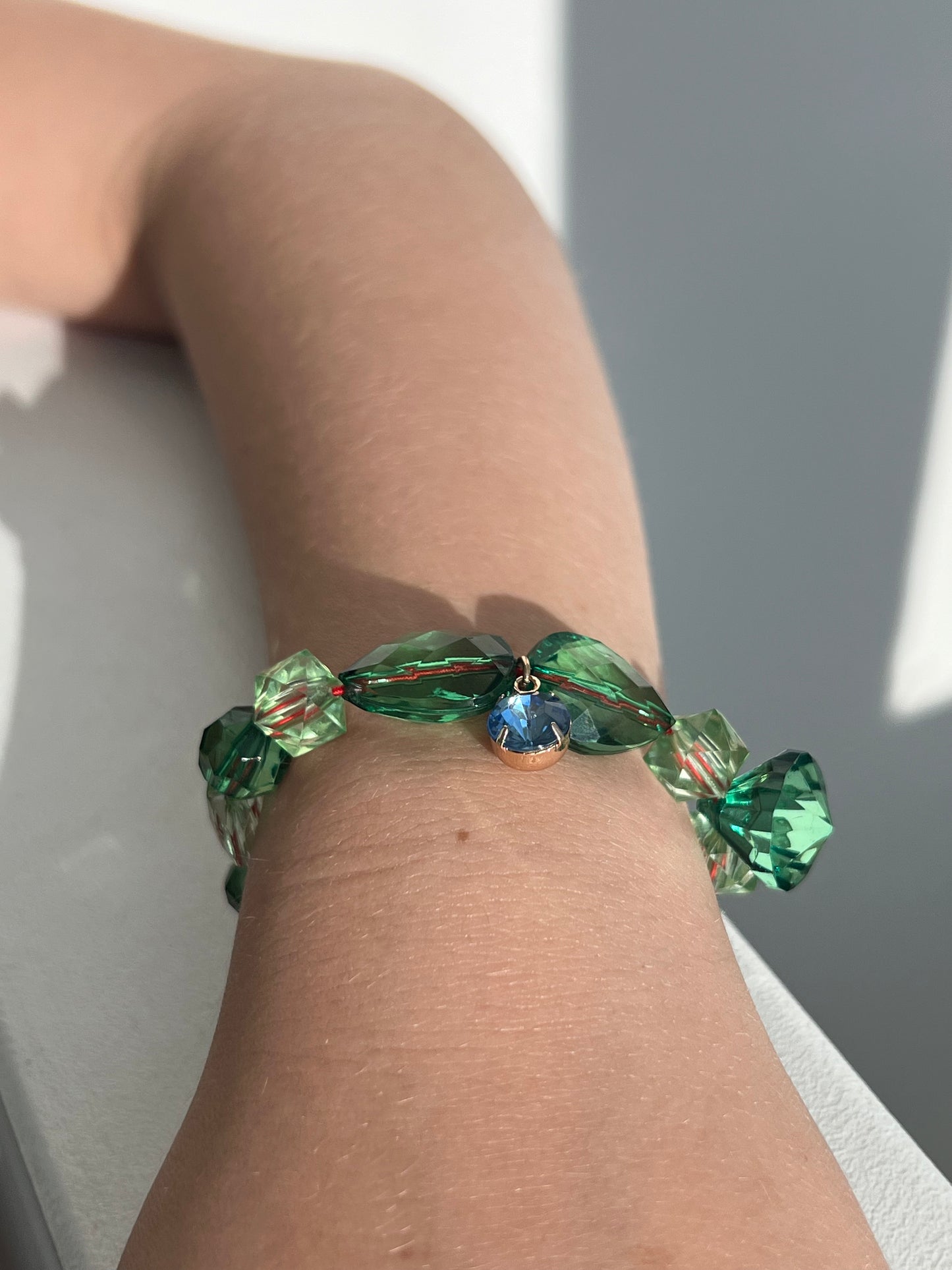 Green and Blue Charm Bracelet