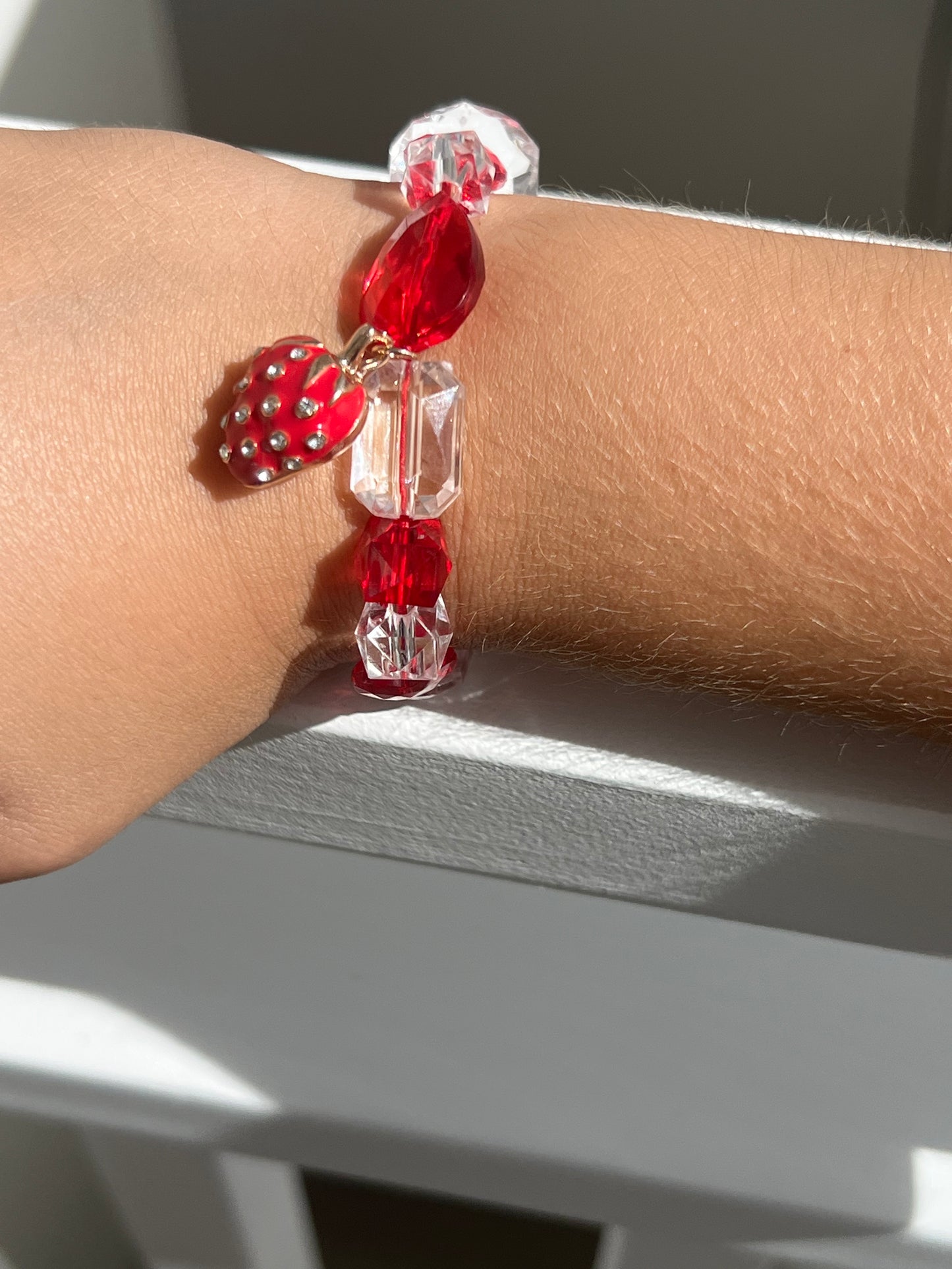 Red/White Strawberry Bracelet