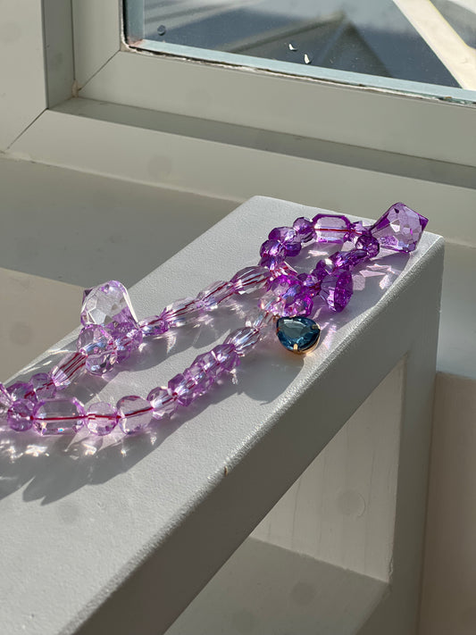 Purple and Blue Gem Necklace