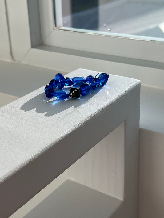 Dark Blue Dice Bracelet