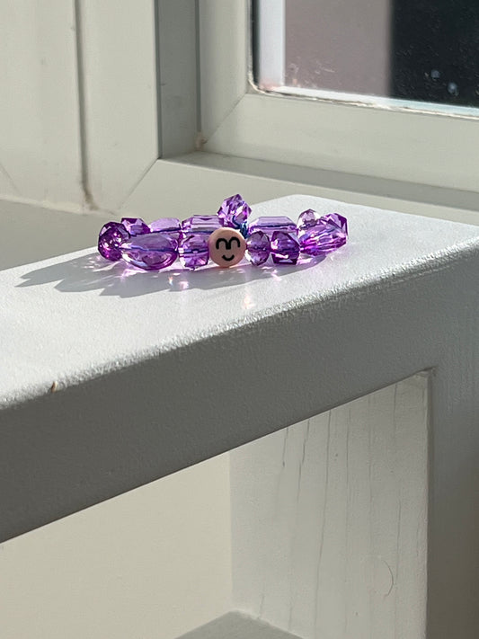 Purple Smiley Bracelet